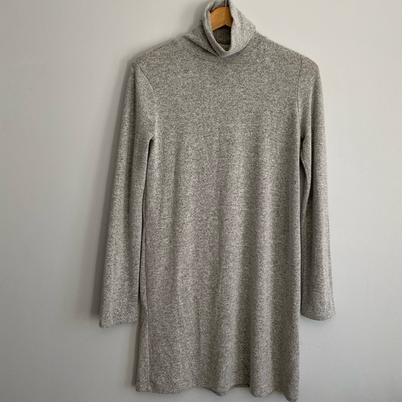 Zara Size S Grey Long Turtleneck Sweater - Picture 2 of 7